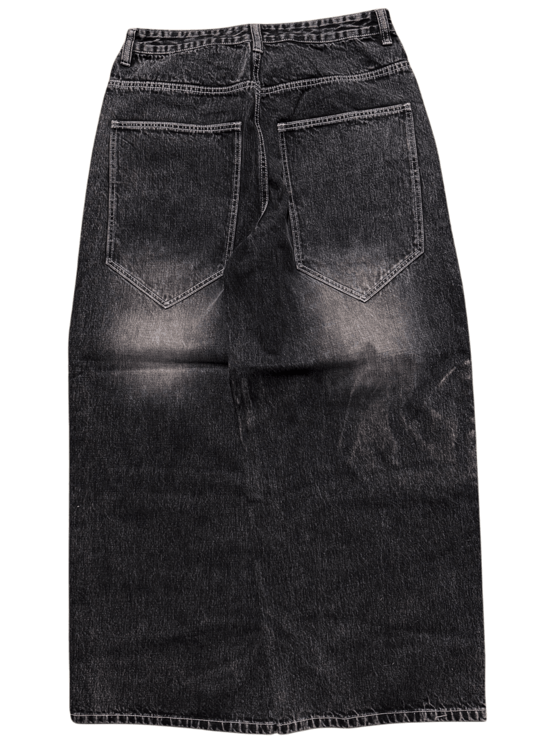 Black Washed Wide Leg Blank Stud Jeans v2 - Gloe Product, Inc.