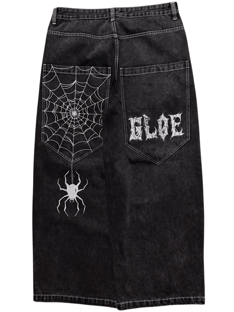 Black Wide Leg GLOE Spider Jeans v2 - Gloe Product, Inc.
