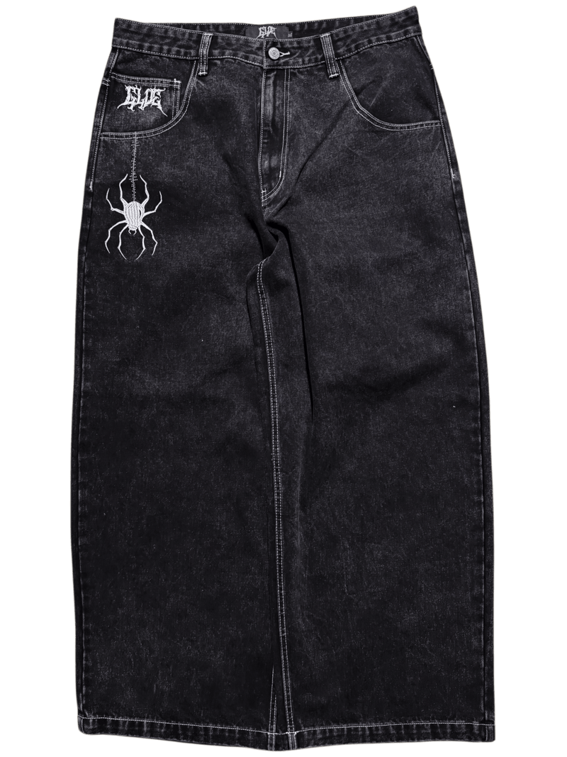 Black Wide Leg GLOE Spider Jeans v2 - Gloe Product, Inc.