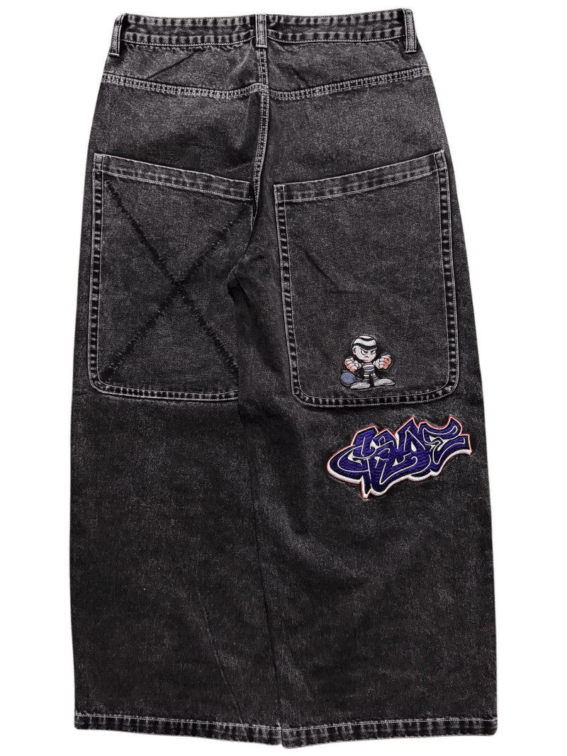 Black Wide Leg GLOE Thug Jeans v2 - Gloe Product, Inc.