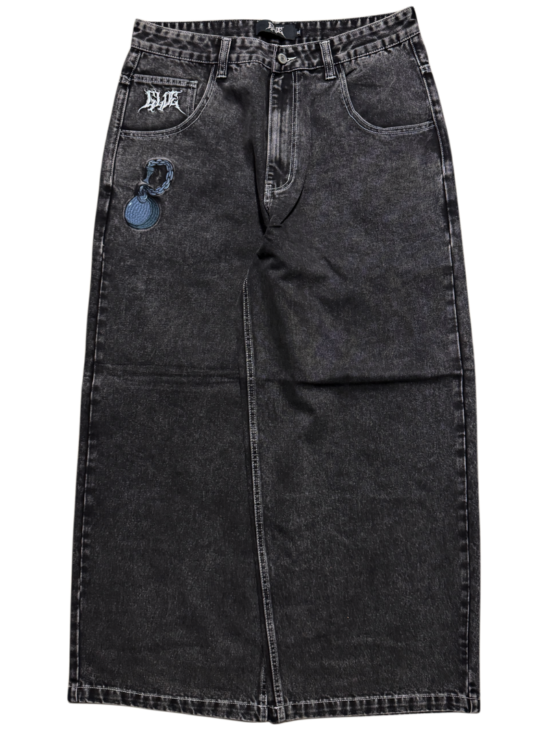 Black Wide Leg GLOE Thug Jeans v2