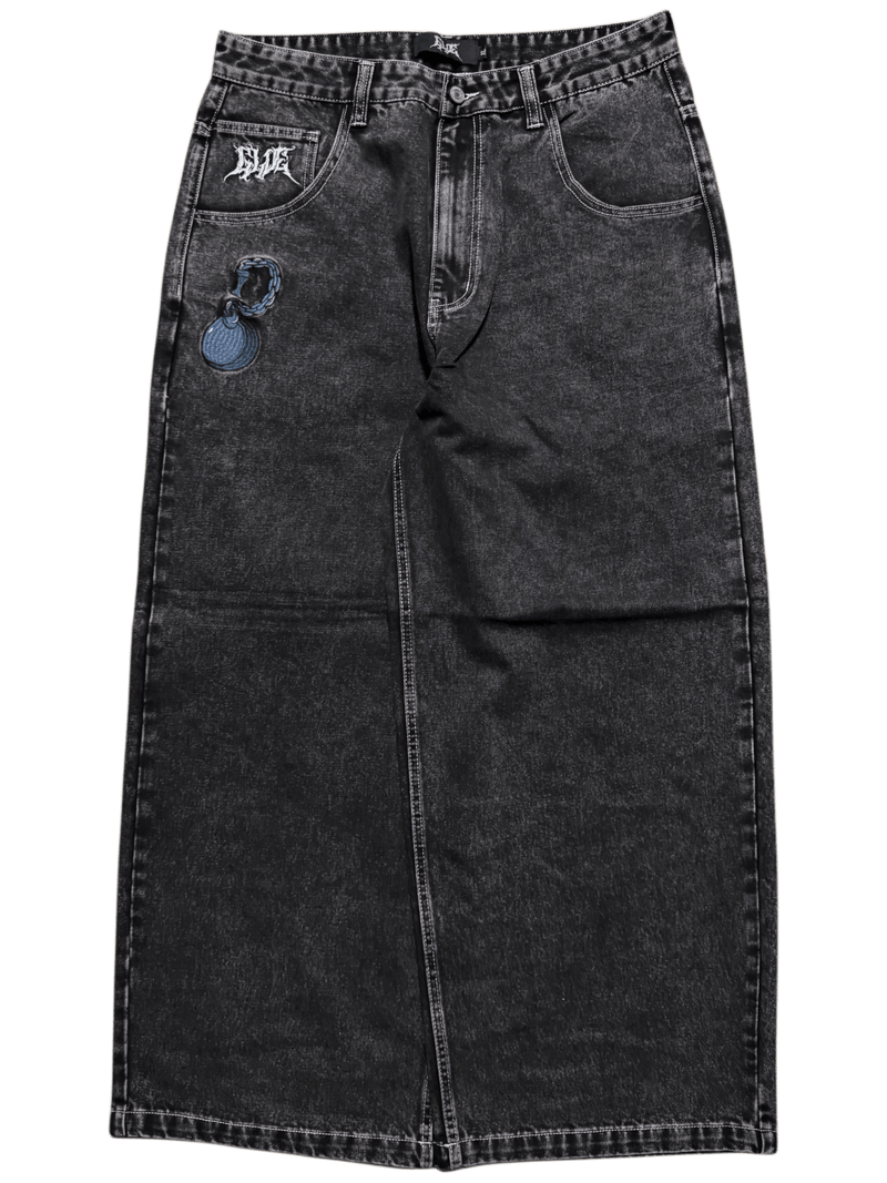 Black Wide Leg GLOE Thug Jeans v2 - Gloe Product, Inc.