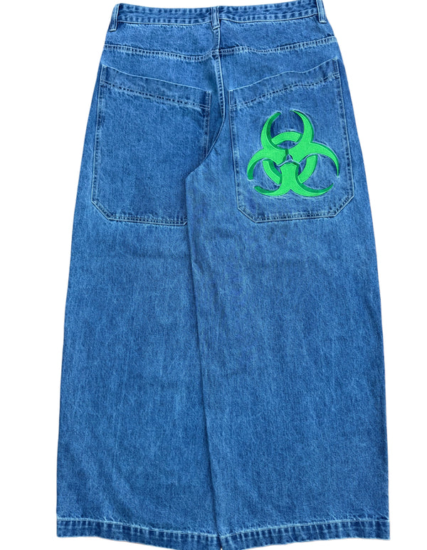 Blue Wide Leg GLOE Hazard Jeans Blue Wide Leg GLOE Hazard Jeans
