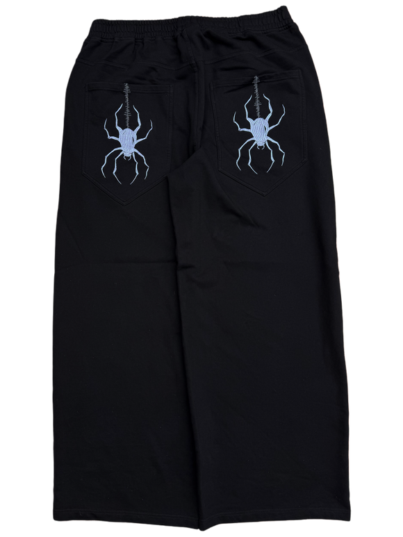 Black GLOE Wide Leg Spider Sweats