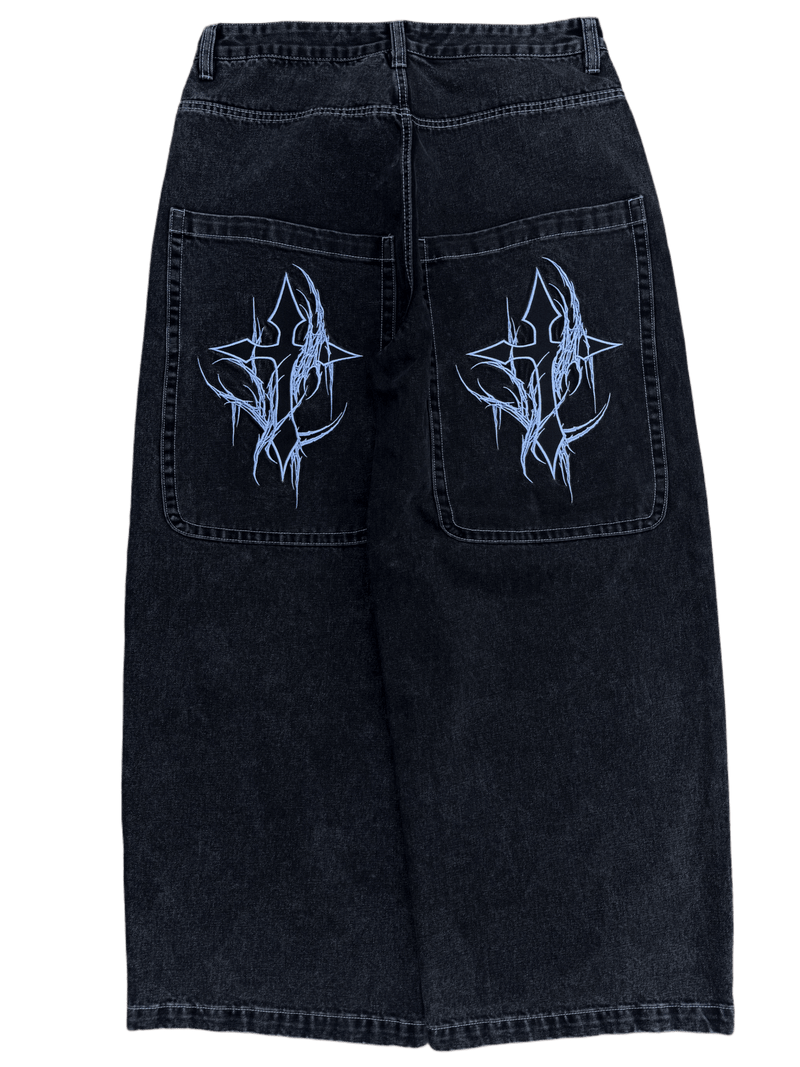 Black Wide Leg GLOE Cross Jeans v2 - Gloe Product, Inc.