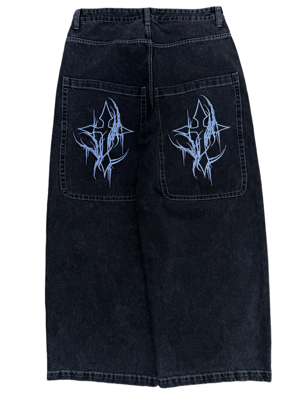 Black Wide Leg GLOE Cross Jeans v2