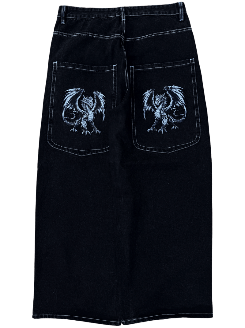 OG Black Wide Leg GLOE Dragon Jeans V1 - Gloe Product, Inc.