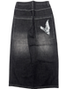 Black Washed Wide Leg GLOE Bat Jeans