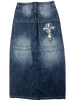 Blue Washed Wide Leg GLOE Snake Cross Jeans