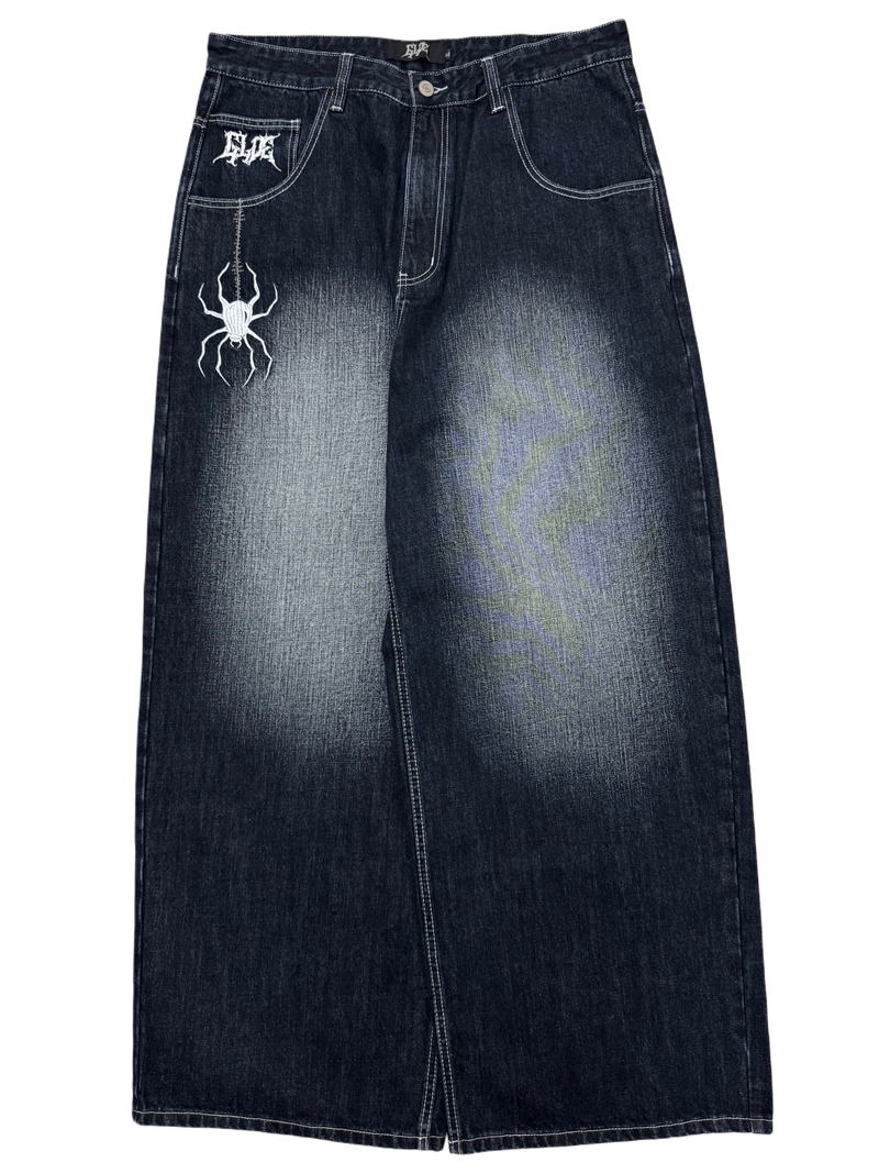 Dark Wash Wide Leg GLOE Spider Jeans
