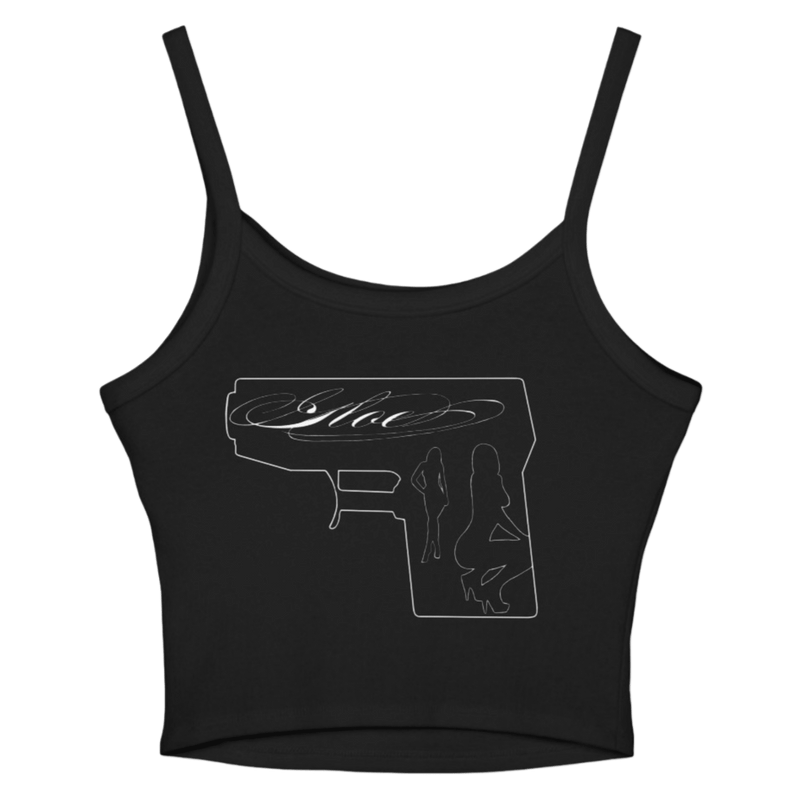 Black Cursive GLOE Crop Top - Gloe Product, Inc.