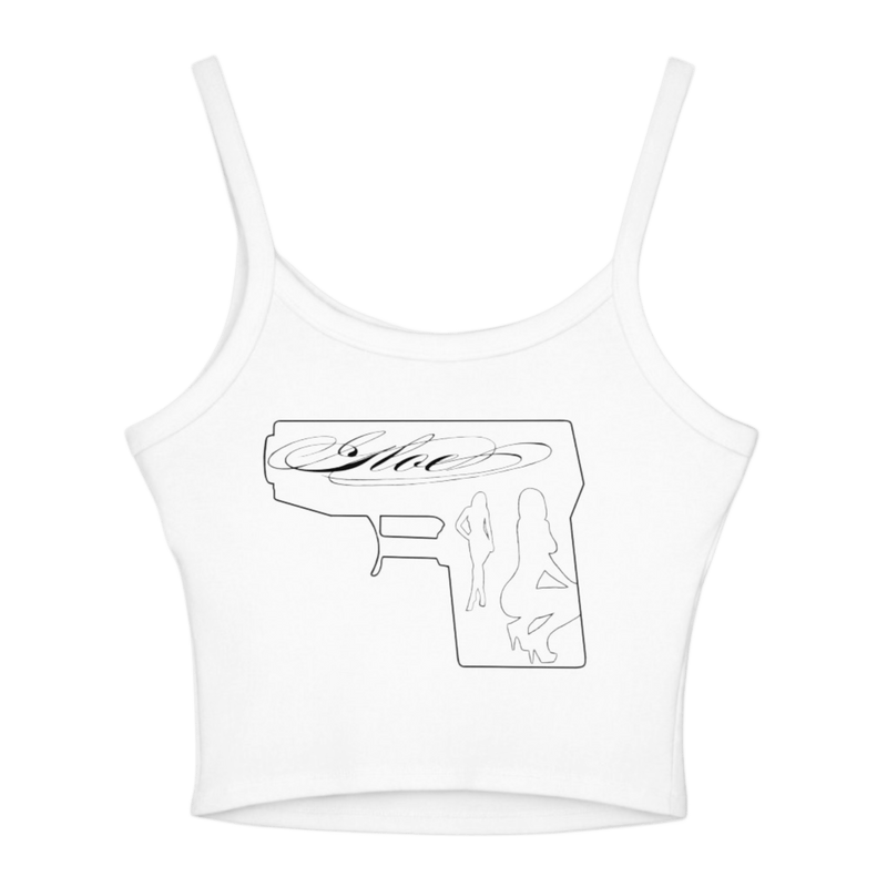 White Cursive GLOE Crop Top - Gloe Product, Inc.