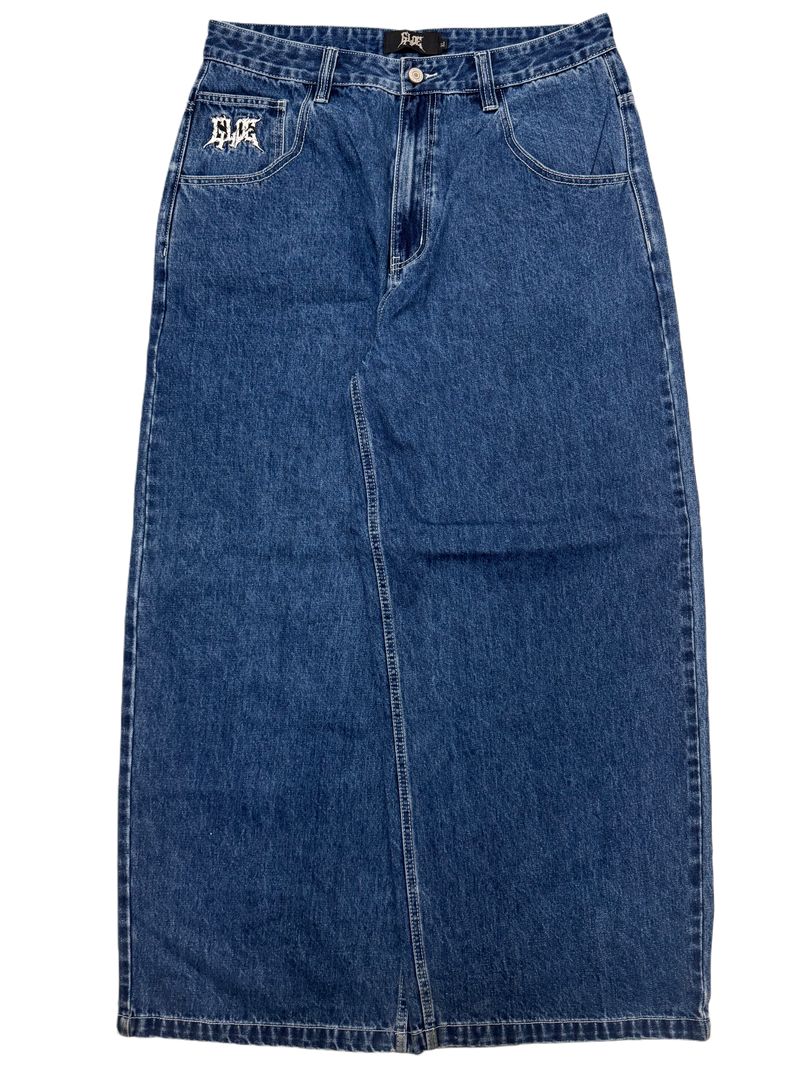 Blue Wide Leg GLOE Tank Jeans