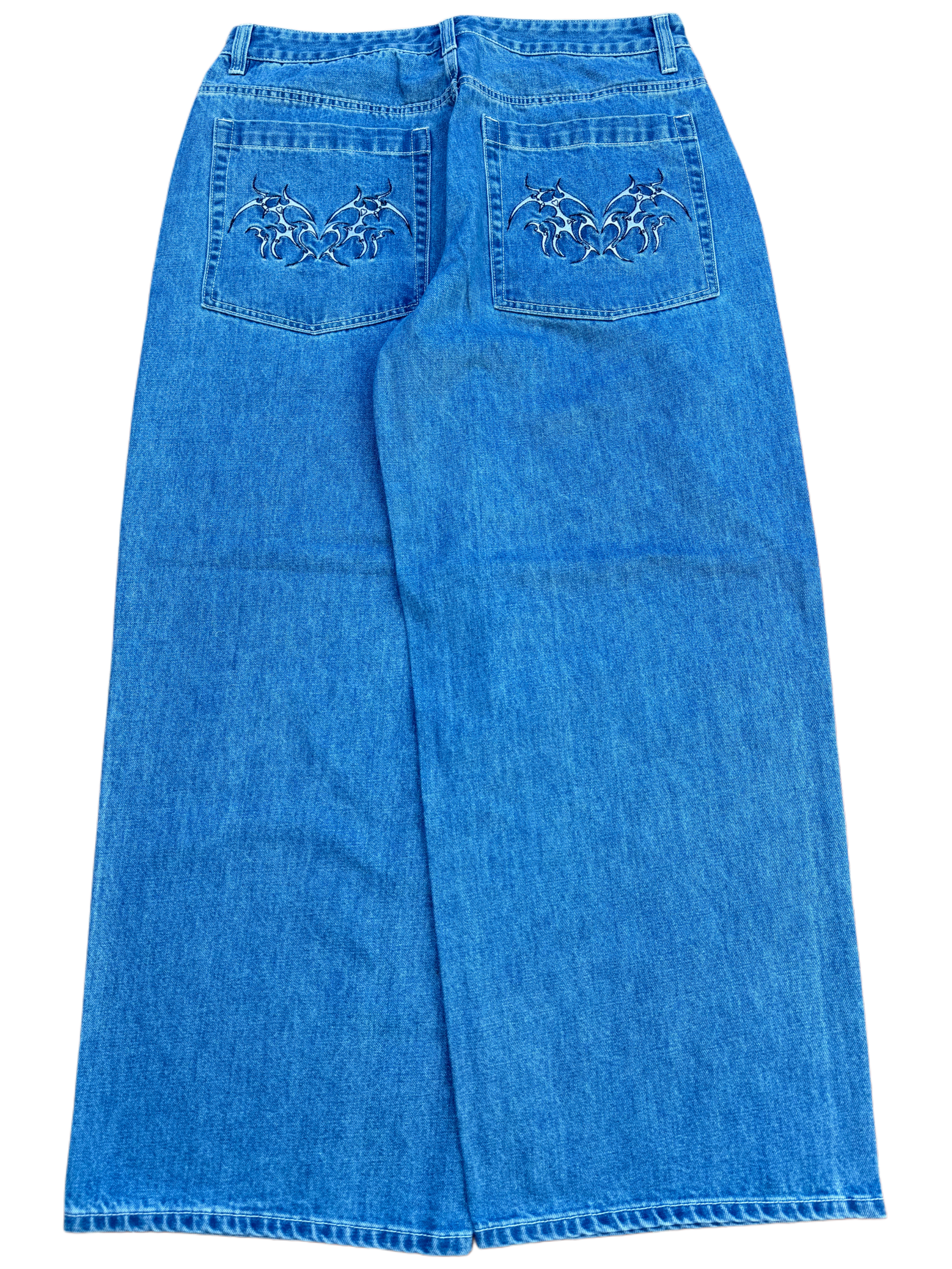 Blue Tribal Heart GLOE Baggy Jeans – Gloe Product, Inc
