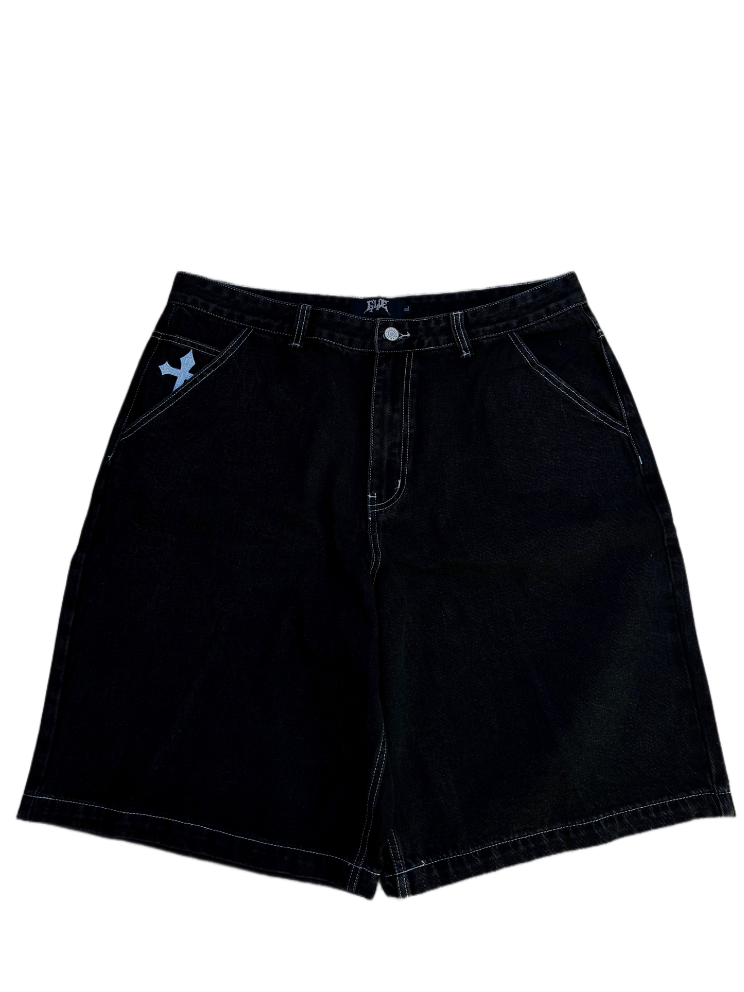 Black Skull Cross GLOE Jorts