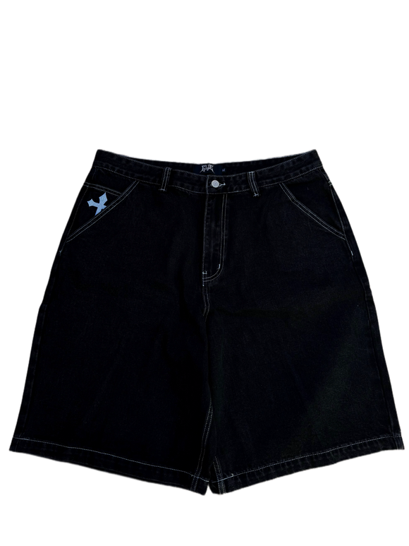 Black Skull Cross GLOE Jorts