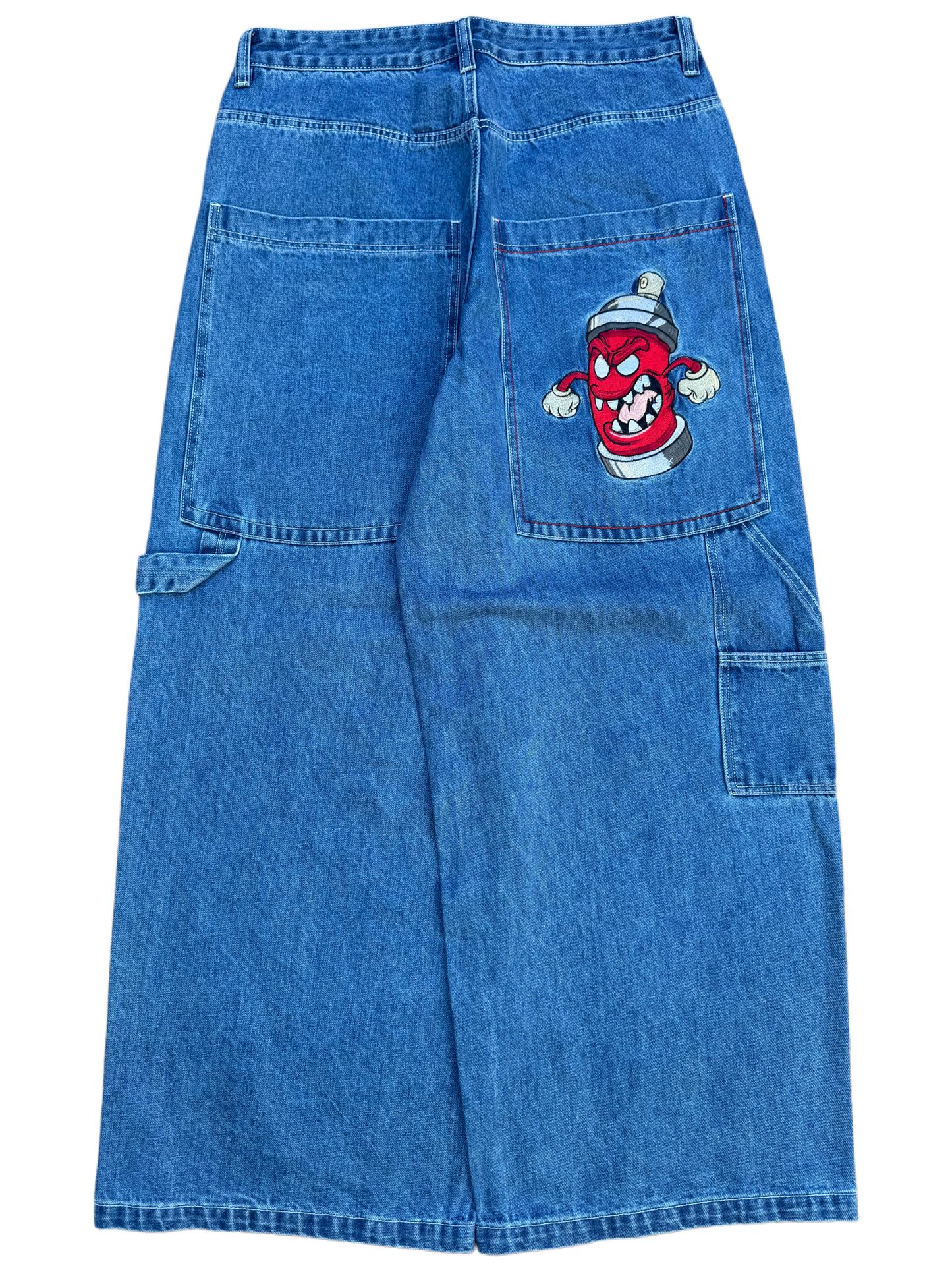 Blue Wideleg GLOE Spray Can Jeans