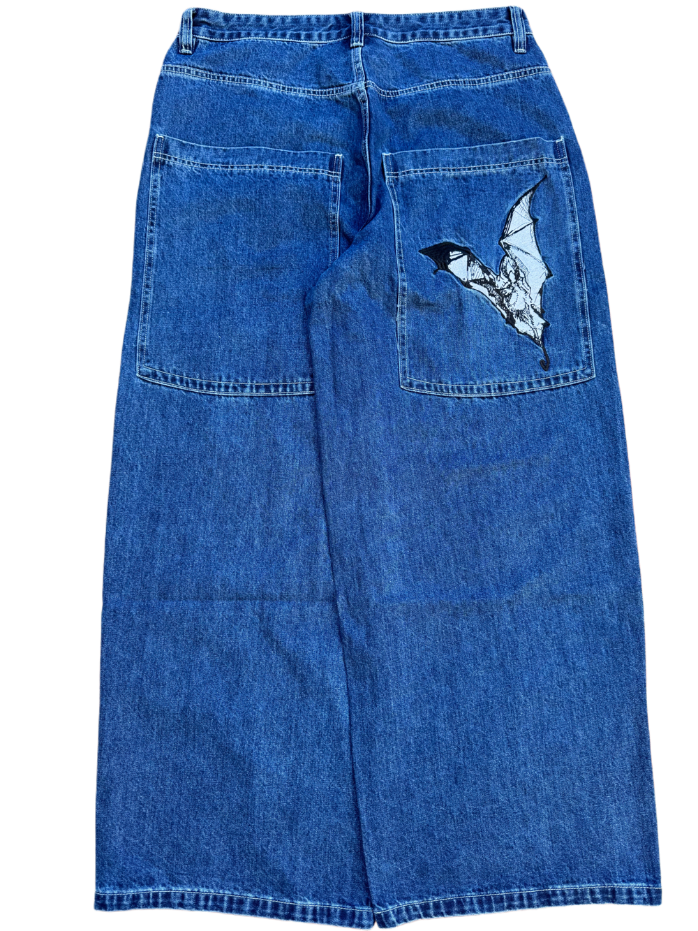 Blue Wideleg GLOE Bat Jeans