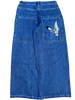 Blue Wide Leg GLOE Bat Jeans