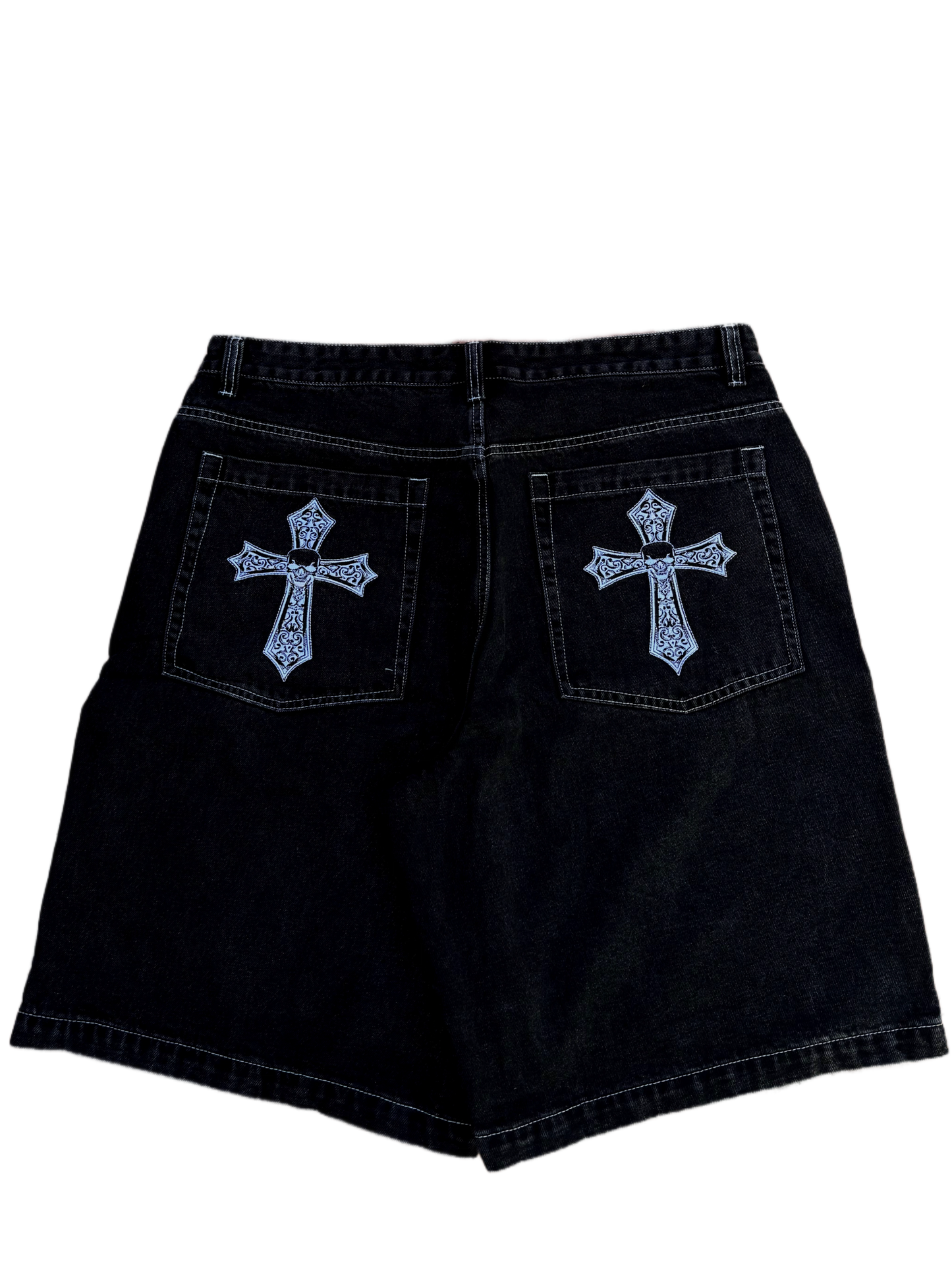 Black Skull Cross GLOE Jorts