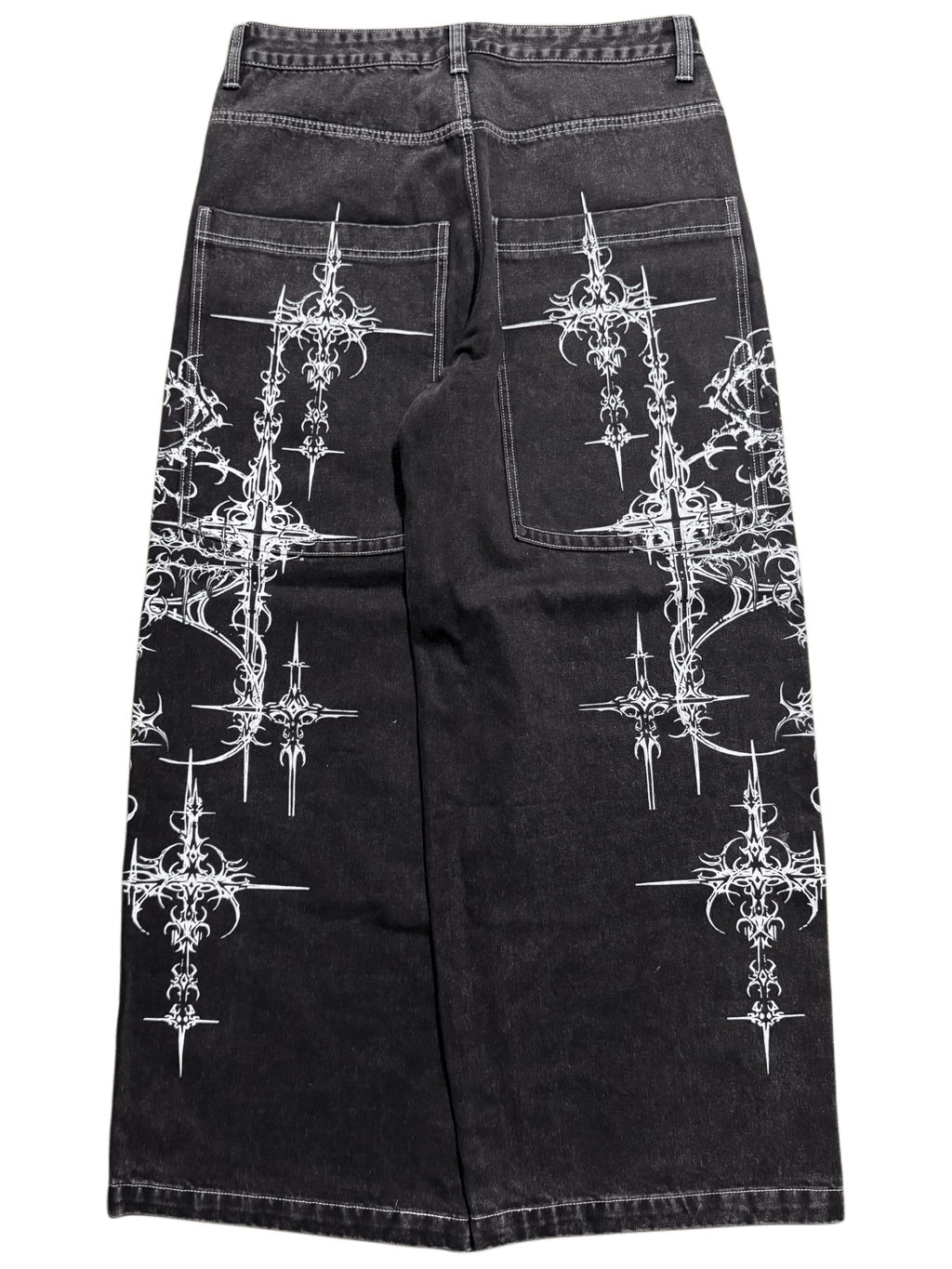 Black Wide Leg GLOE Cyber Jeans - Gloe Product, Inc.