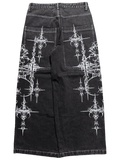 Black Wide Leg GLOE Cyber Jeans - Gloe Product, Inc.