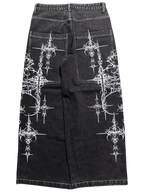 Black Wide Leg GLOE Cyber Jeans - Gloe Product, Inc.