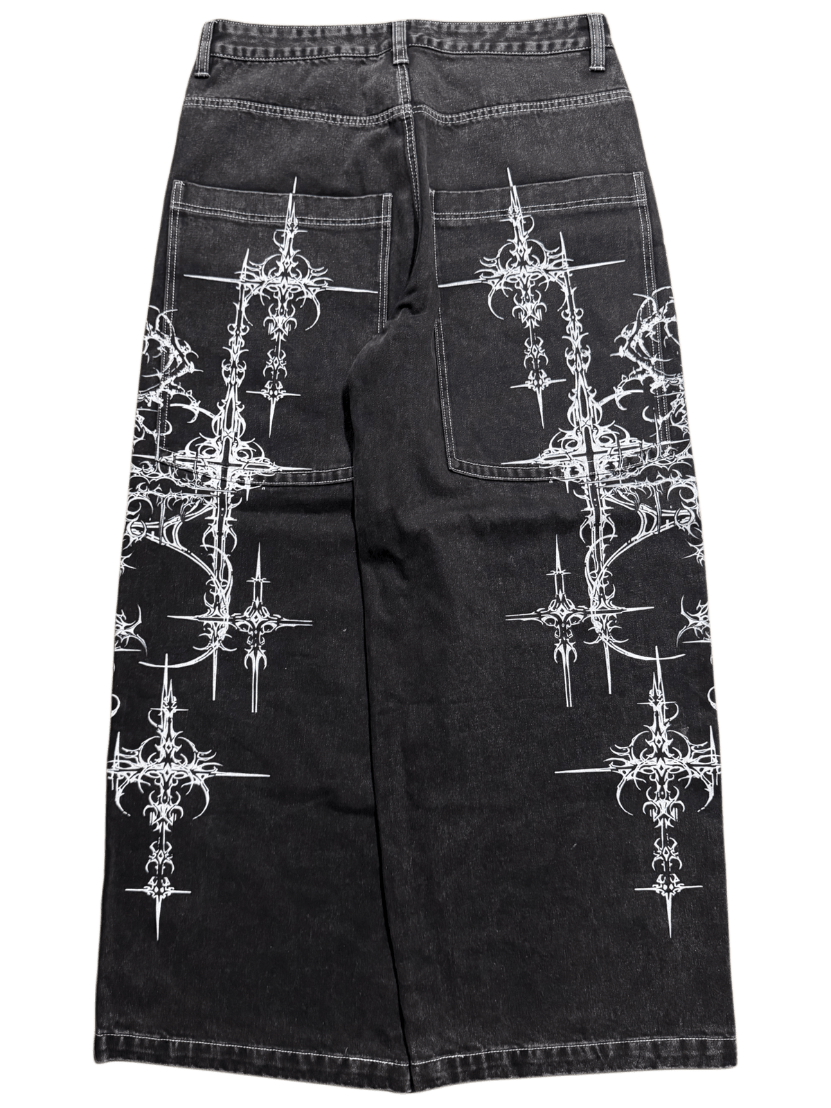 Black Wide Leg GLOE Cyber Jeans - Gloe Product, Inc.