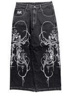 Black Wide Leg GLOE Cyber Jeans - Gloe Product, Inc.