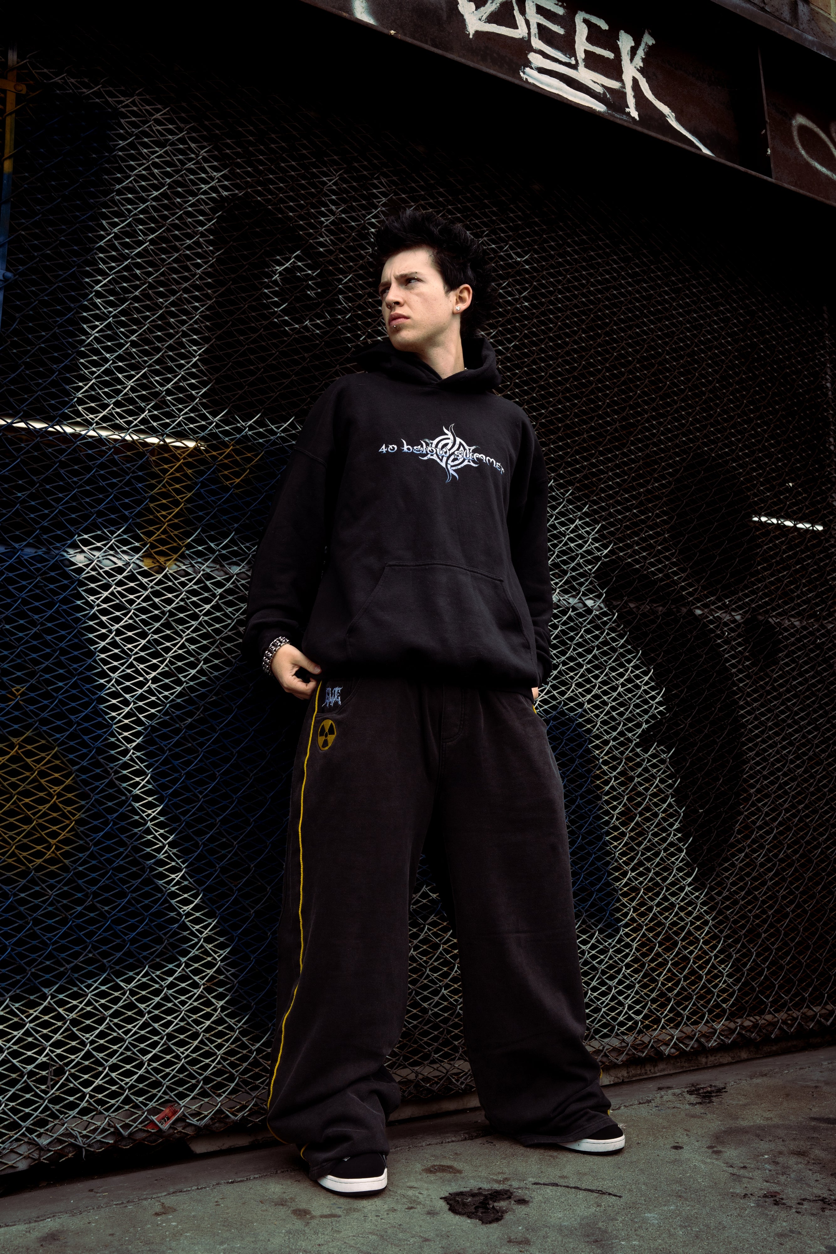 Black GLOE Wide Leg Nuke Sweats
