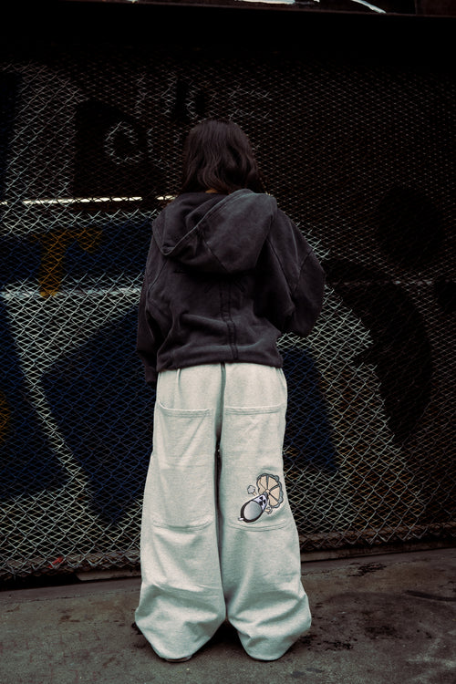 Grey GLOE Wide Leg Nuke Sweats