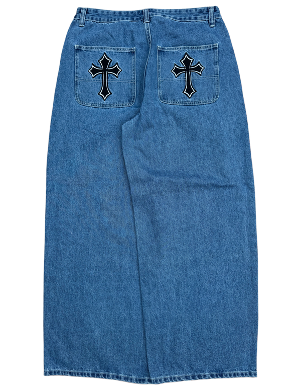 Blue White Cross GLOE Jeans