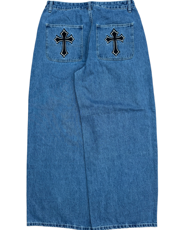 Blue White Cross GLOE Jeans