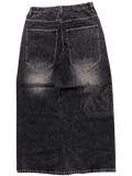 Black Washed Wide Leg Blank Stud Jeans v2 - Gloe Product, Inc.