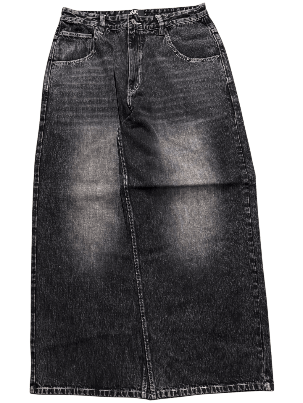 Black Washed Wide Leg Blank Stud Jeans v2 - Gloe Product, Inc.
