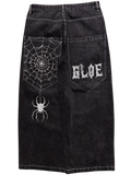 Black Wide Leg GLOE Spider Jeans v2