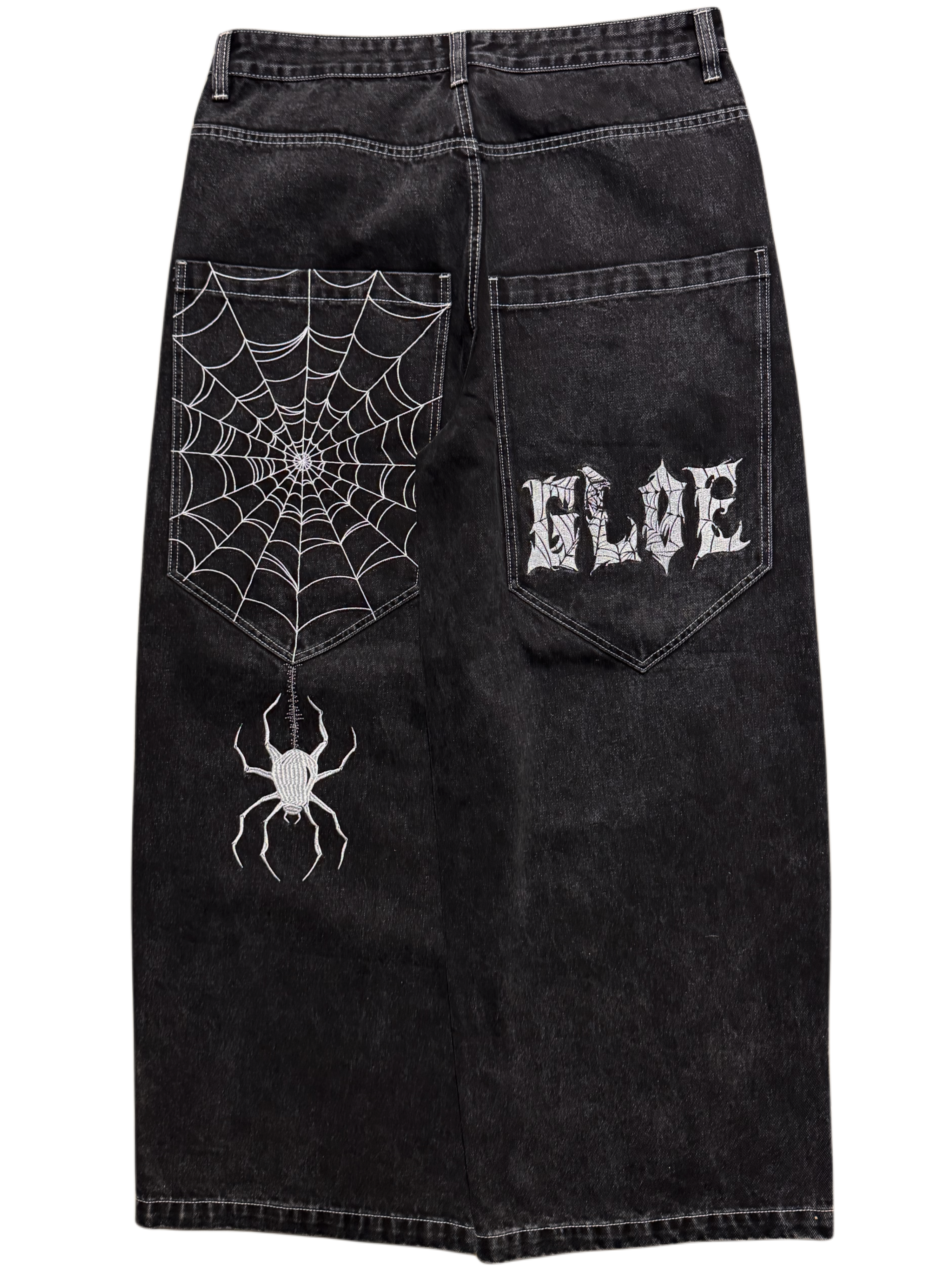 Black Wide Leg GLOE Spider Jeans v2