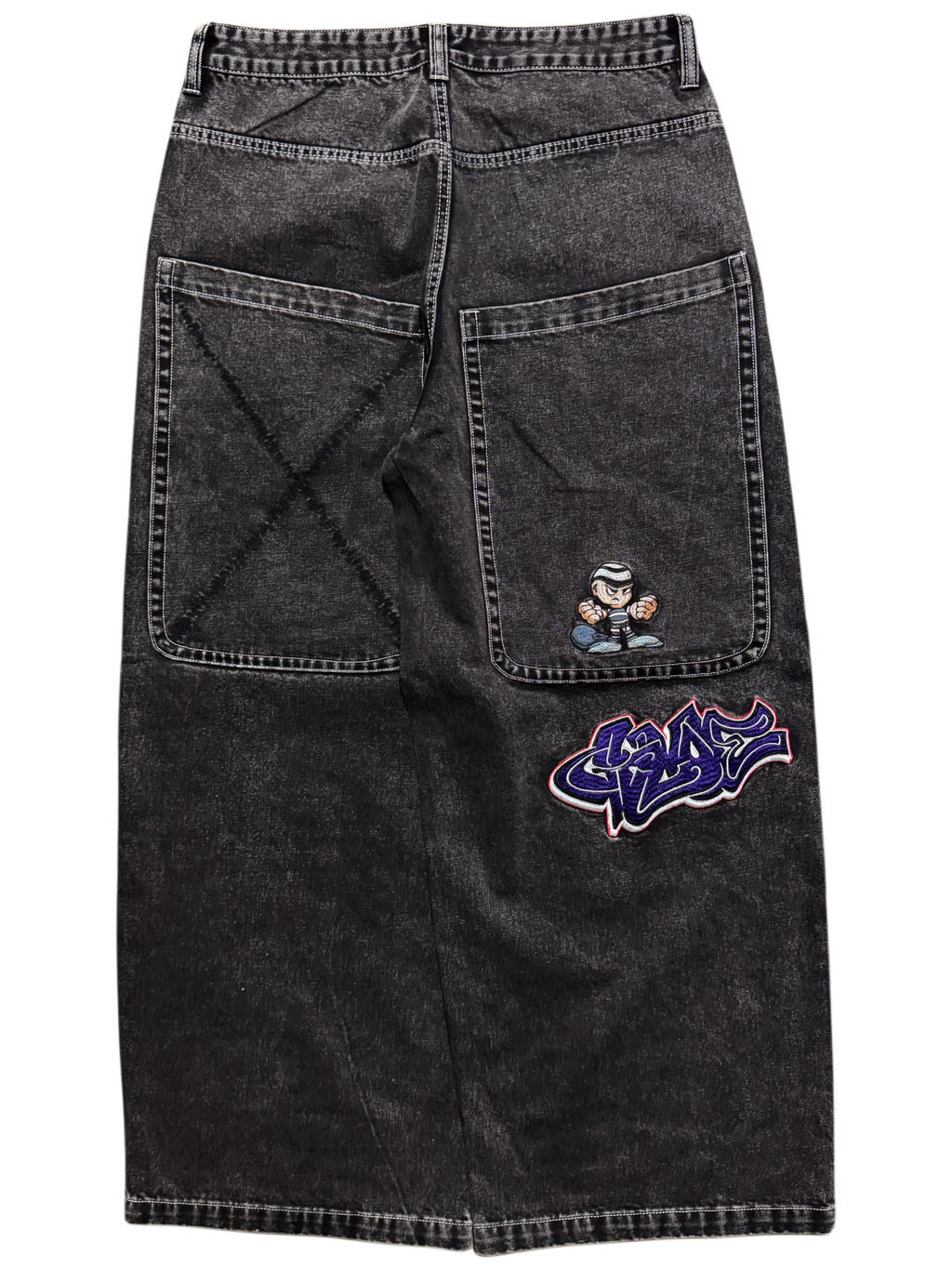 Black Wide Leg GLOE Thug Jeans v2