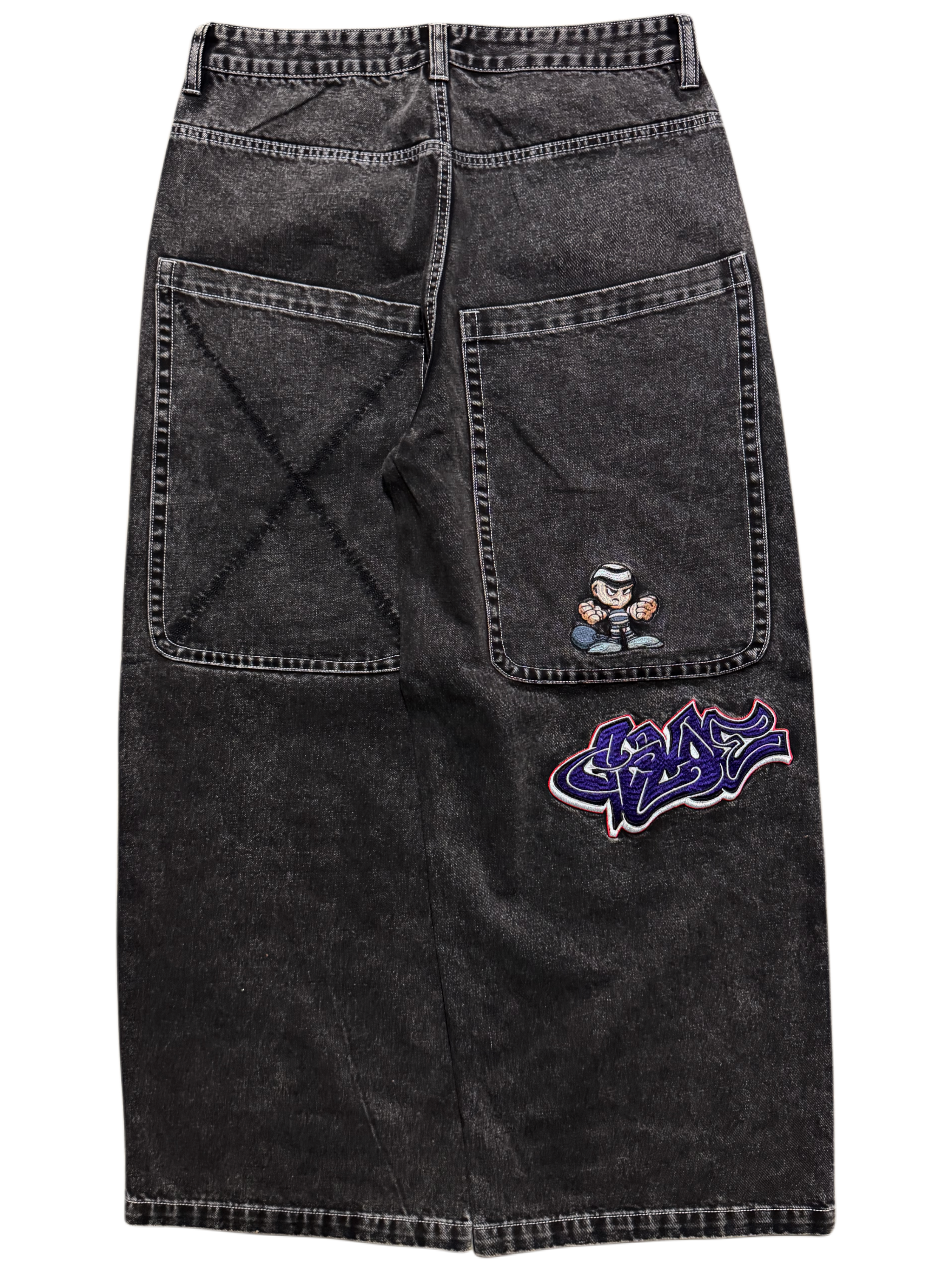 Black Wide Leg GLOE Thug Jeans v2