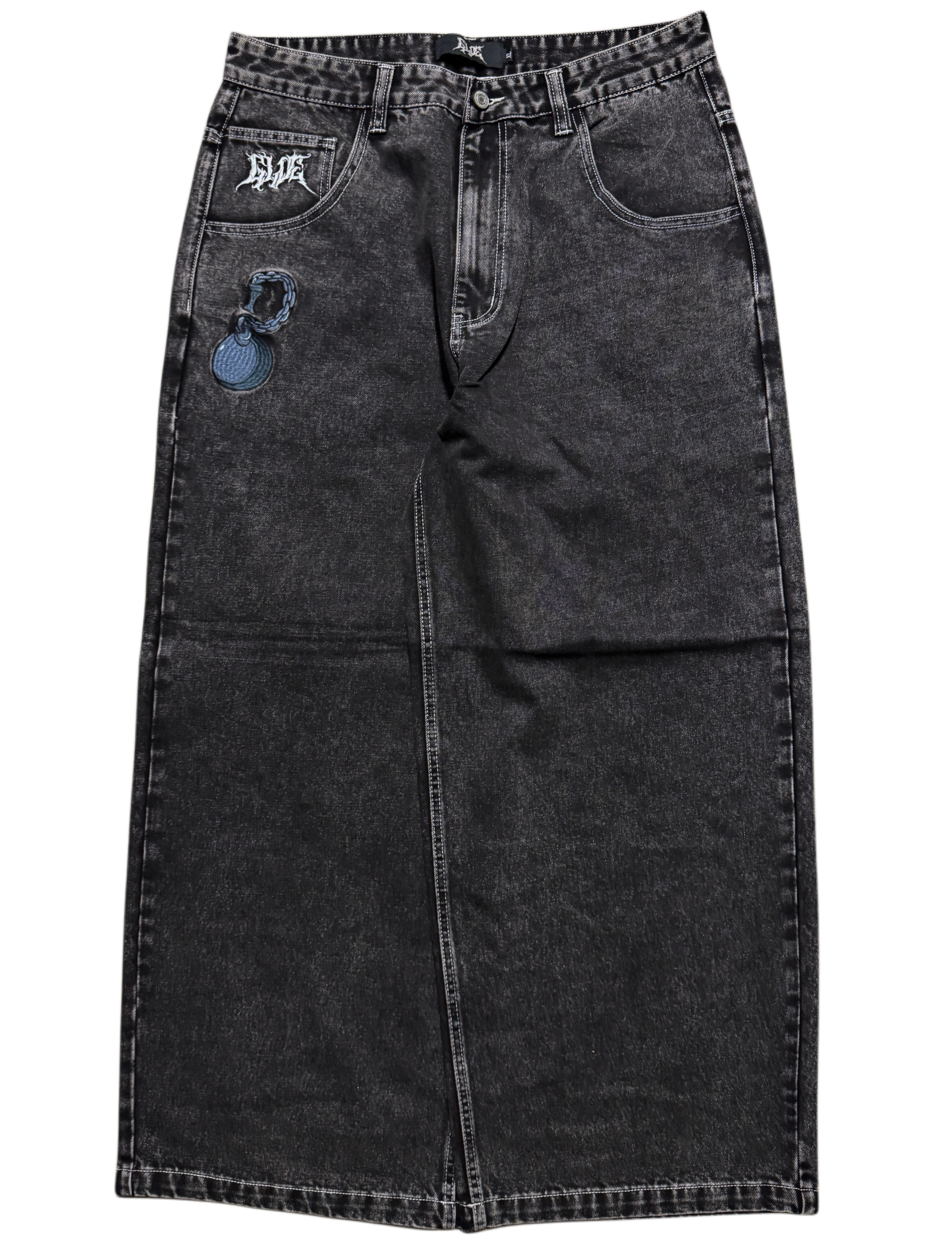 Black Wide Leg GLOE Thug Jeans v2