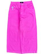 Pink Wide Leg GLOE Skull Cross Jeans