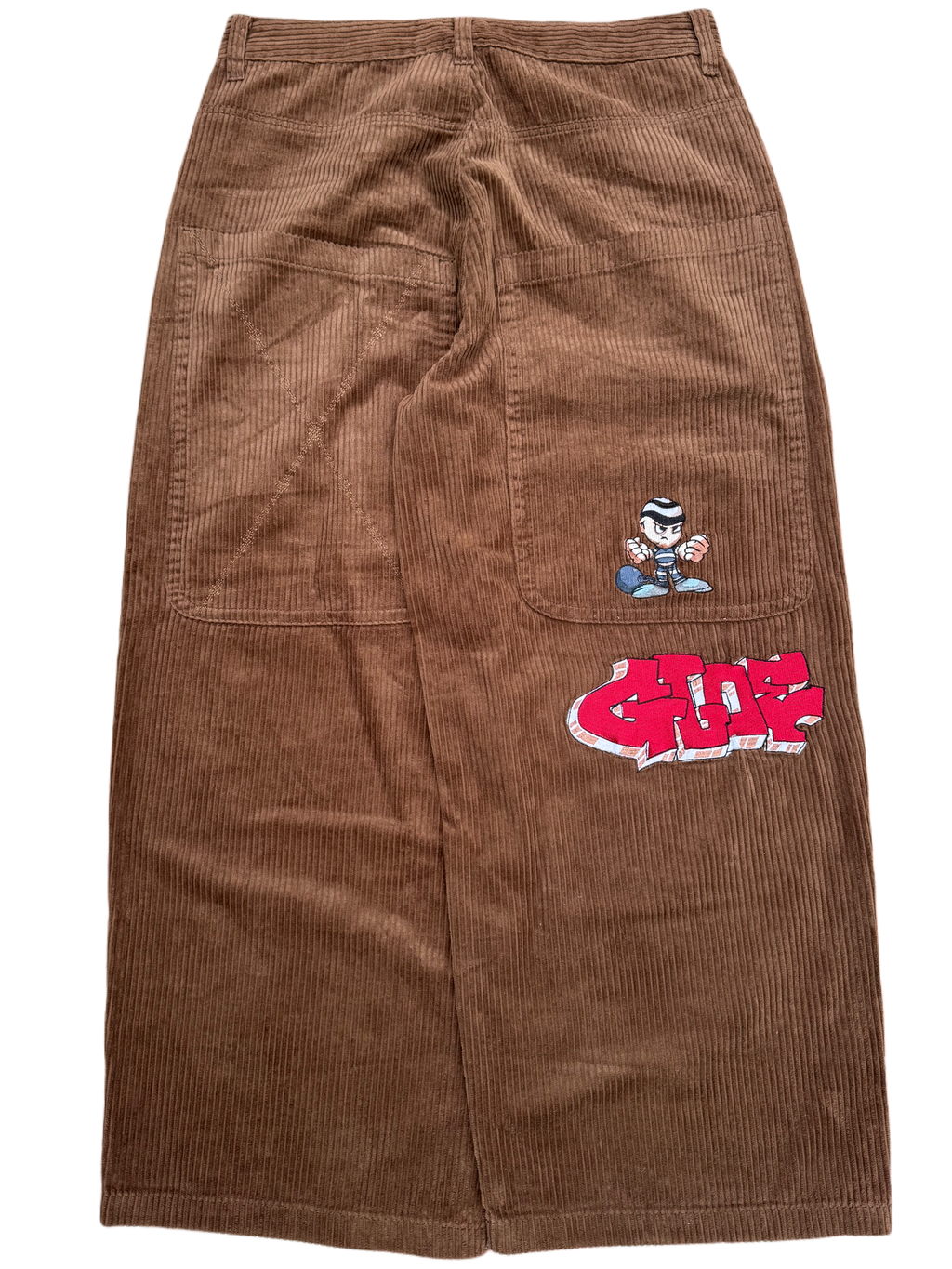 Brown Wide Leg GLOE Thug Corduroys