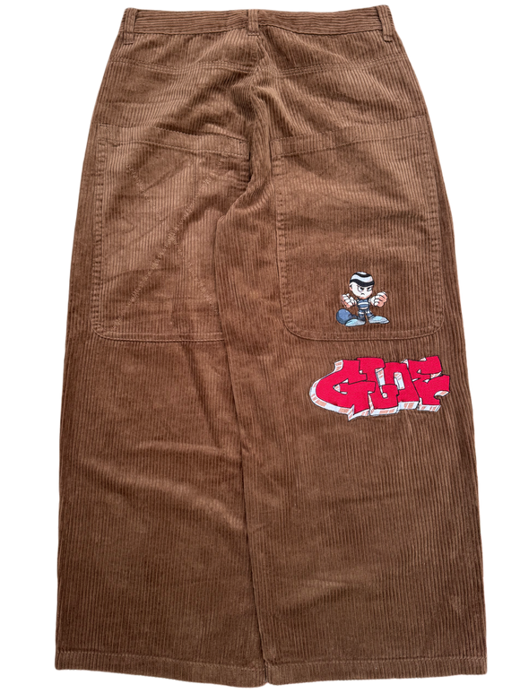 Brown Wide Leg GLOE Thug Corduroys
