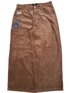Brown Wide Leg GLOE Thug Corduroys
