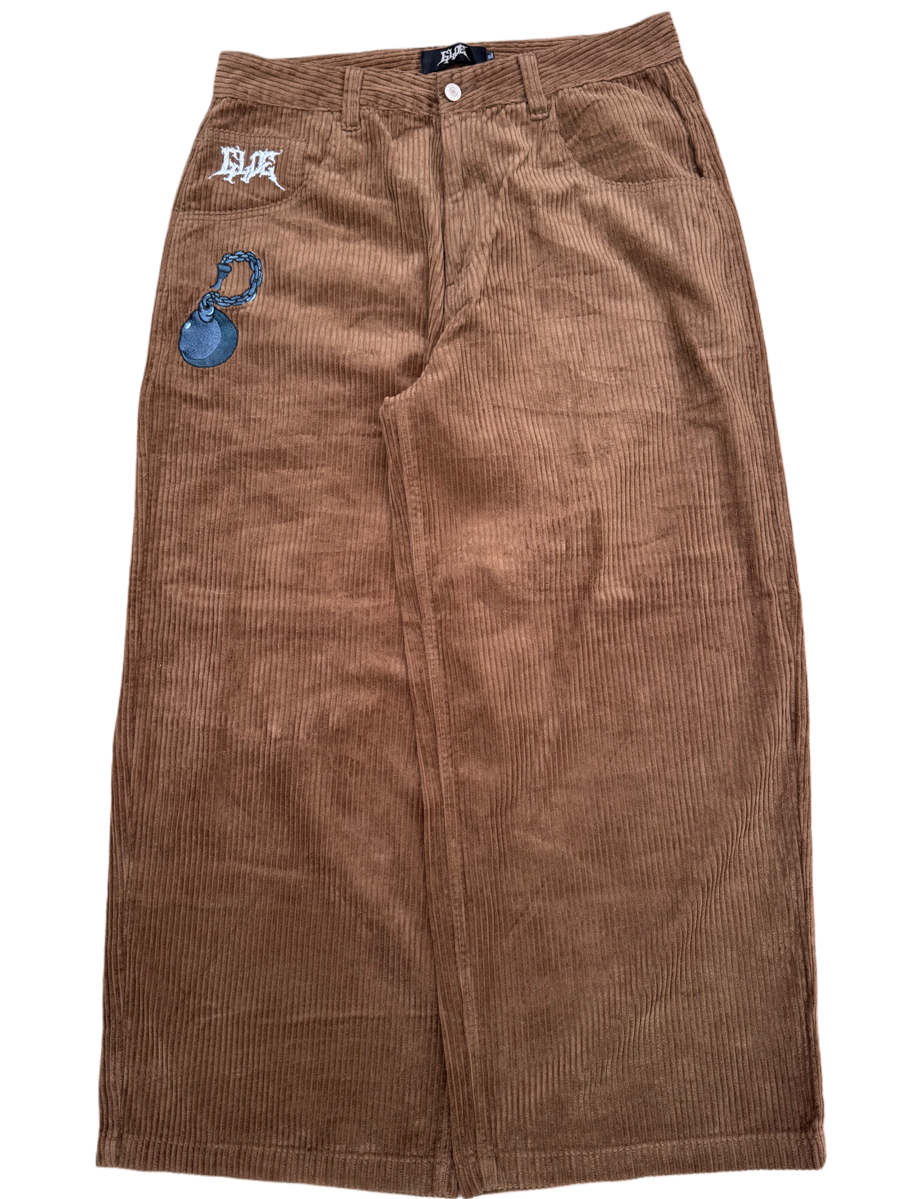 Brown Wide Leg GLOE Thug Corduroys