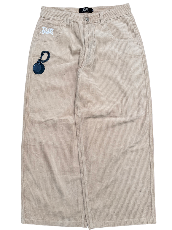 Beige Wide Leg GLOE Thug Corduroys