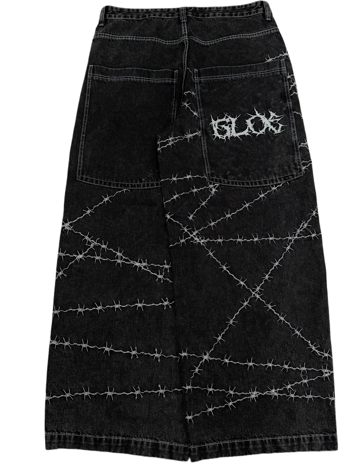 Black Wide Leg GLOE Barbwire Jeans