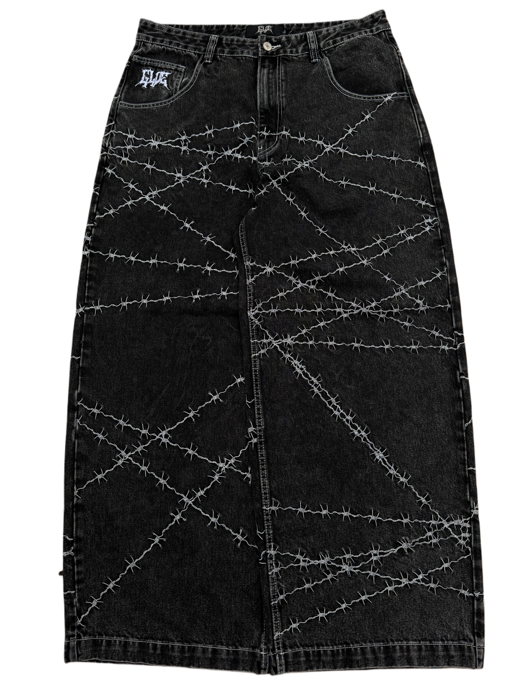 Black Wide Leg GLOE Barbwire Jeans