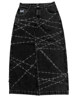 Black Wide Leg GLOE Barbwire Jeans