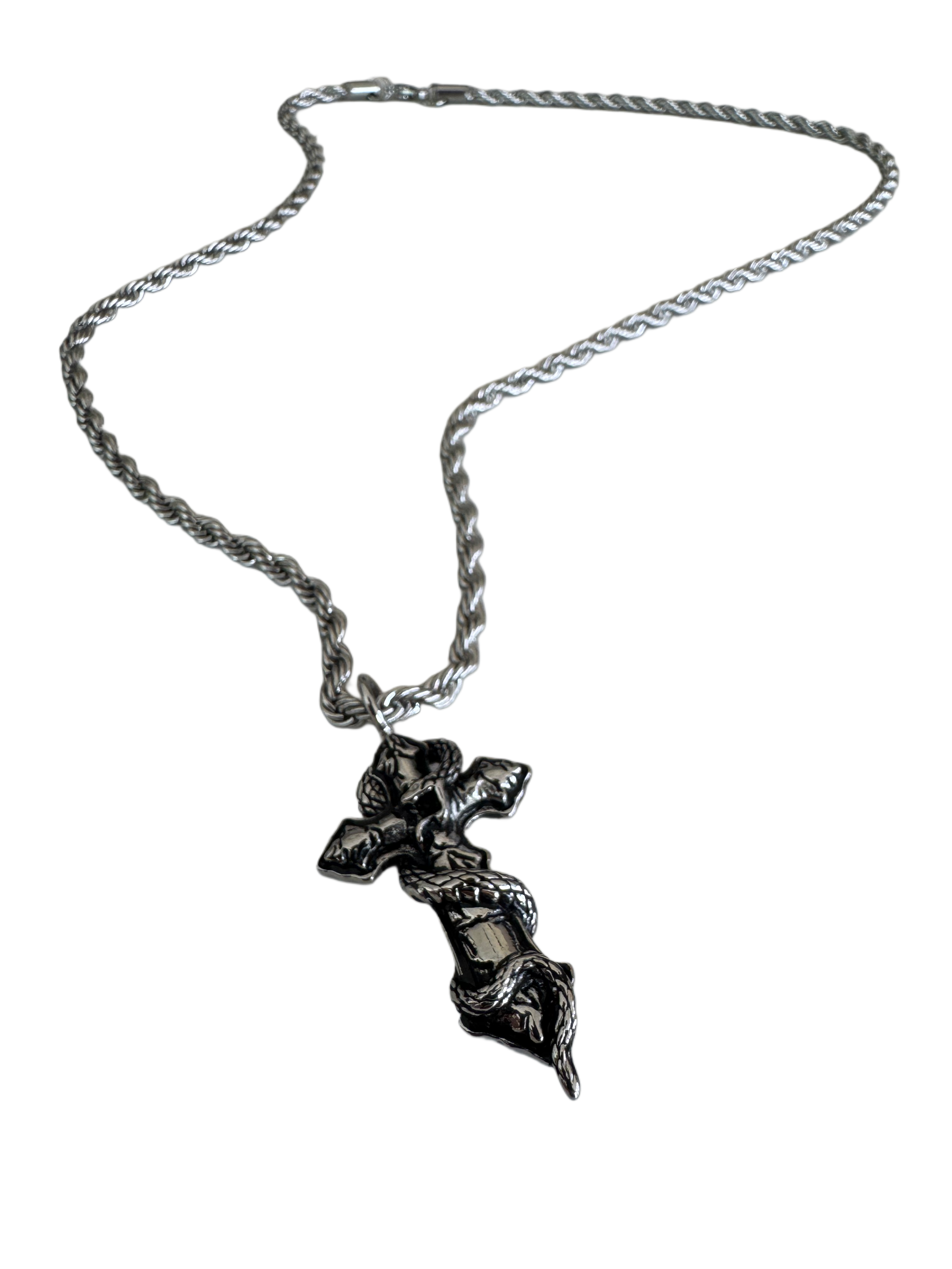 Stainless Steel GLOE Snake Cross Chain/Pendant